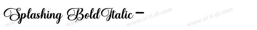 Splashing BoldItalic字体转换